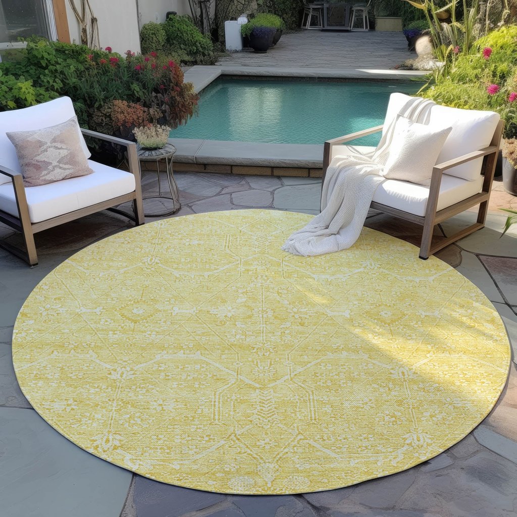 LOOMLAN Rugs Virellia Gold Washable Indoor-Outdoor Rug