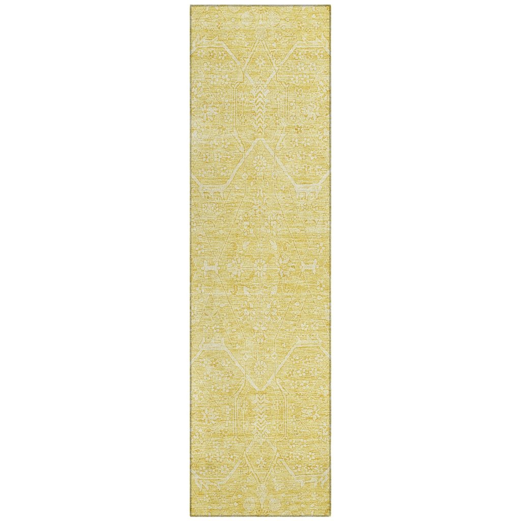 LOOMLAN Rugs Virellia Gold Washable Indoor-Outdoor Rug