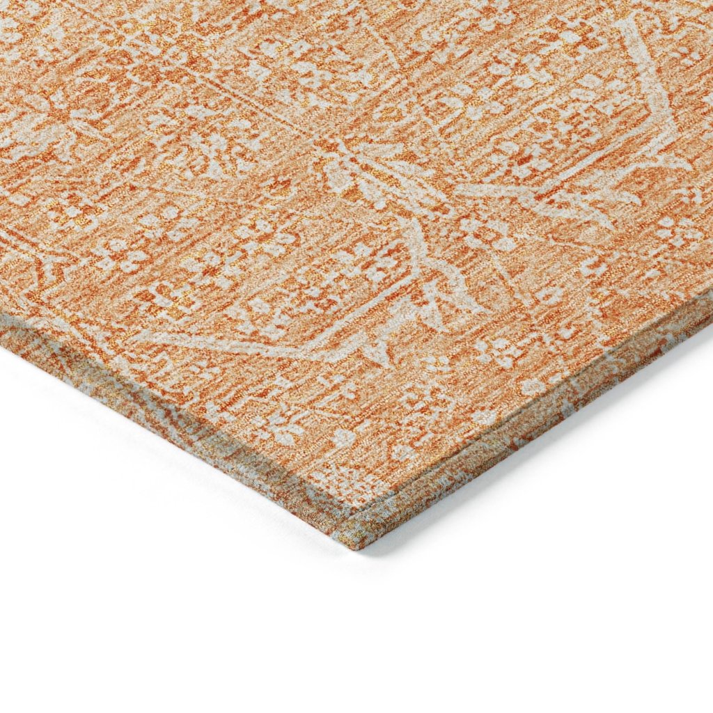 LOOMLAN Rugs Virellia Orange Washable Indoor-Outdoor Rug