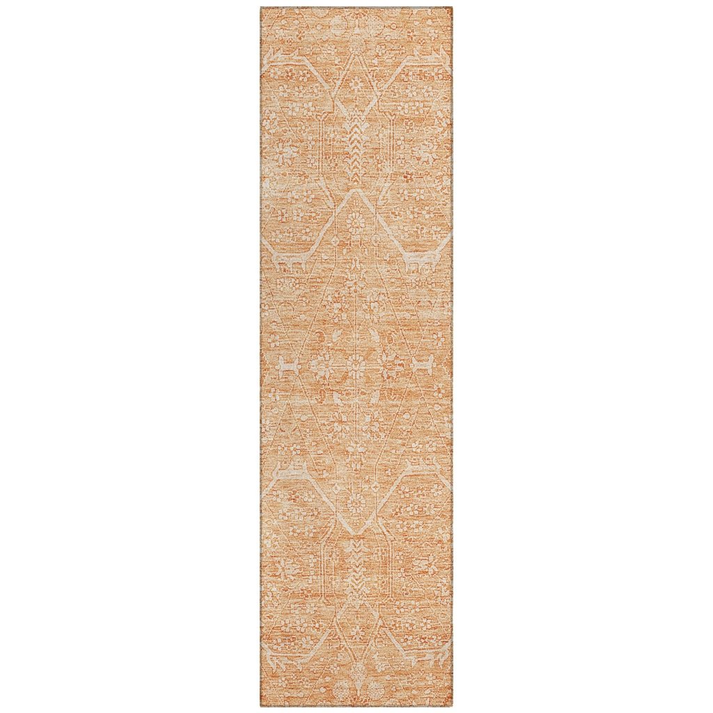LOOMLAN Rugs Virellia Orange Washable Indoor-Outdoor Rug