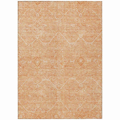 LOOMLAN Rugs Virellia Orange Washable Indoor-Outdoor Rug