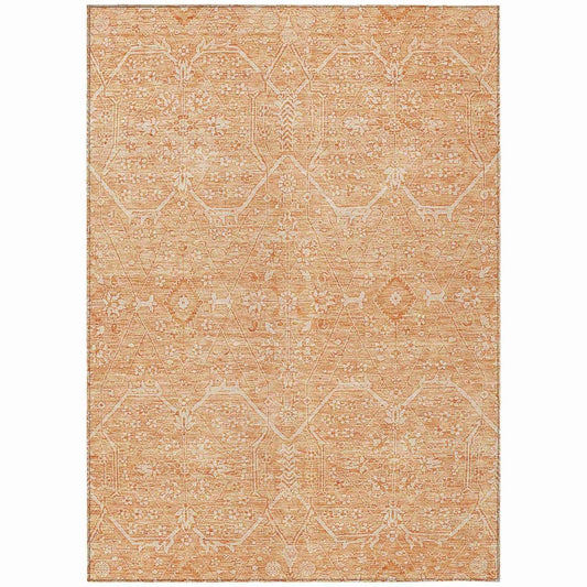 LOOMLAN Rugs Virellia Orange Washable Indoor-Outdoor Rug