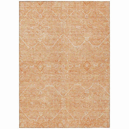 LOOMLAN Rugs Virellia Orange Washable Indoor-Outdoor Rug
