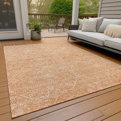 LOOMLAN Rugs Virellia Orange Washable Indoor-Outdoor Rug