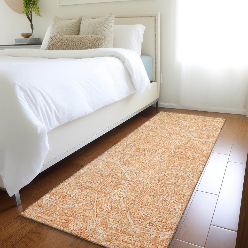 LOOMLAN Rugs Virellia Orange Washable Indoor-Outdoor Rug