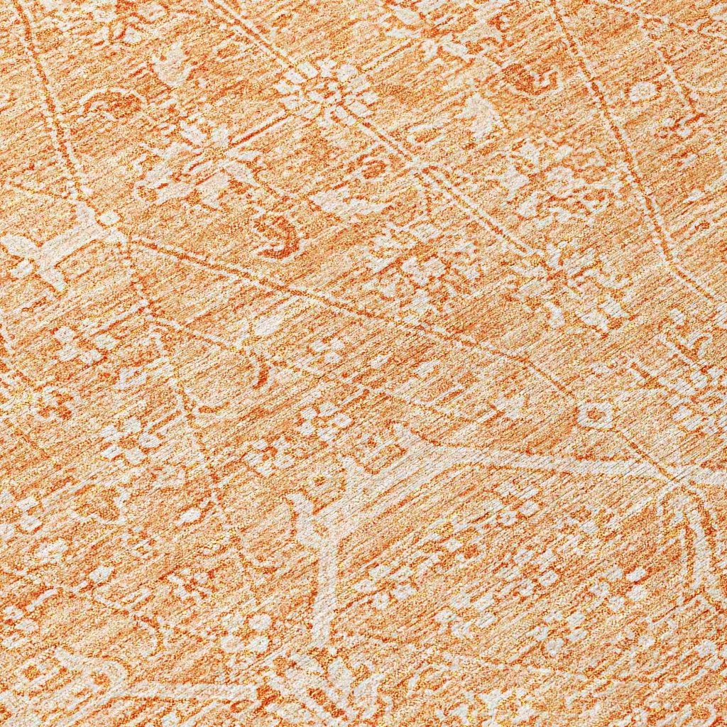 LOOMLAN Rugs Virellia Orange Washable Indoor-Outdoor Rug