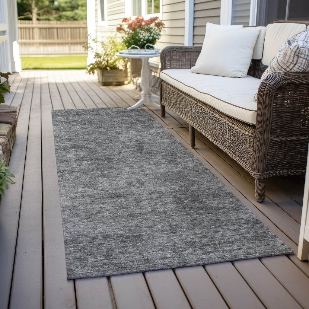 LOOMLAN Rugs Virellis Gray Washable Indoor-Outdoor Rug