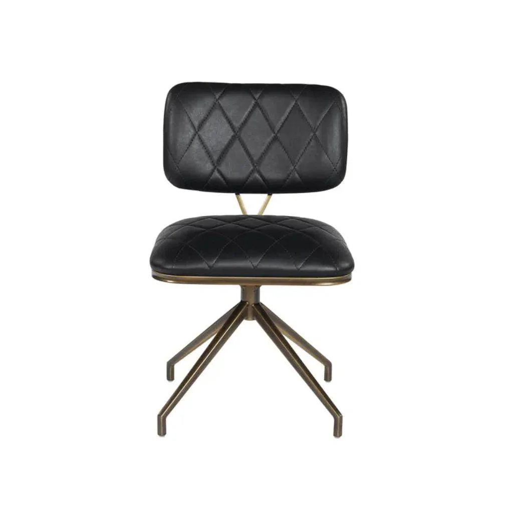 SUNPAN Virtu Leather Swivel Dining Chair 2PC