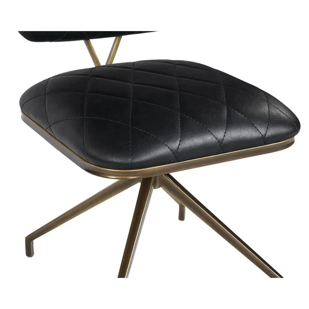 SUNPAN Virtu Leather Swivel Dining Chair 2PC