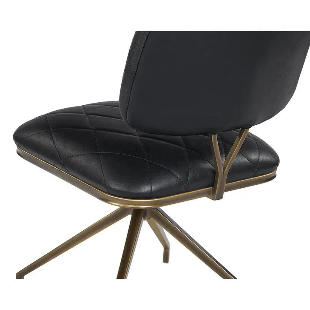 SUNPAN Virtu Leather Swivel Dining Chair 2PC