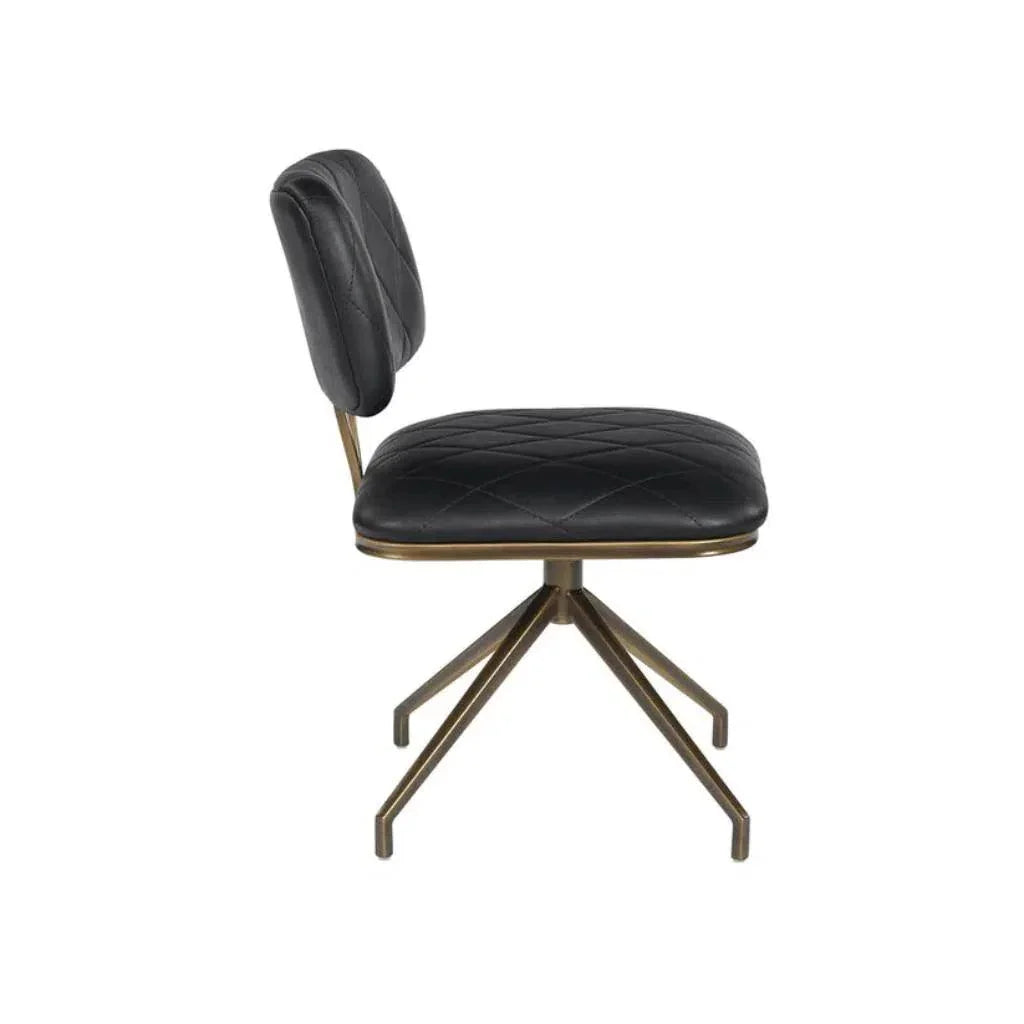 SUNPAN Virtu Leather Swivel Dining Chair 2PC