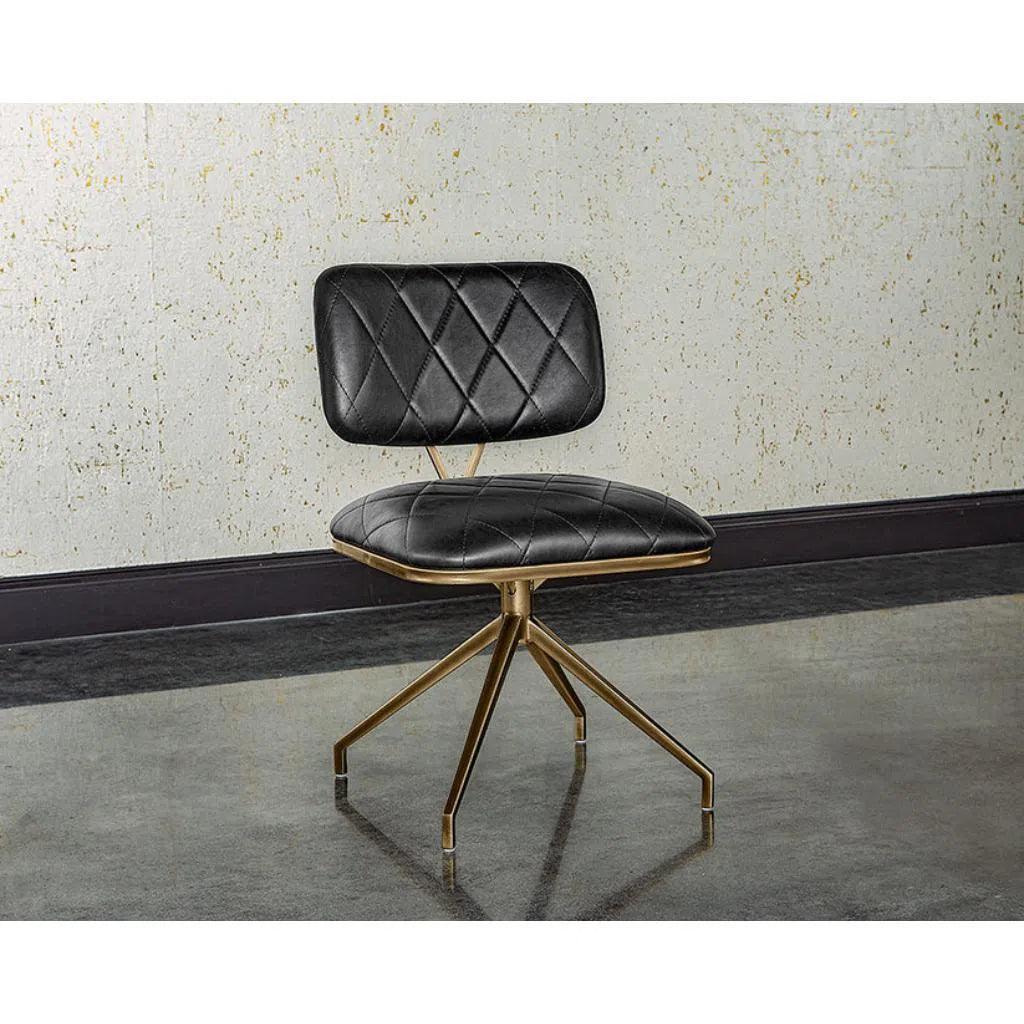 SUNPAN Virtu Leather Swivel Dining Chair 2PC