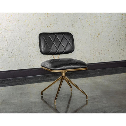 SUNPAN Virtu Leather Swivel Dining Chair 2PC