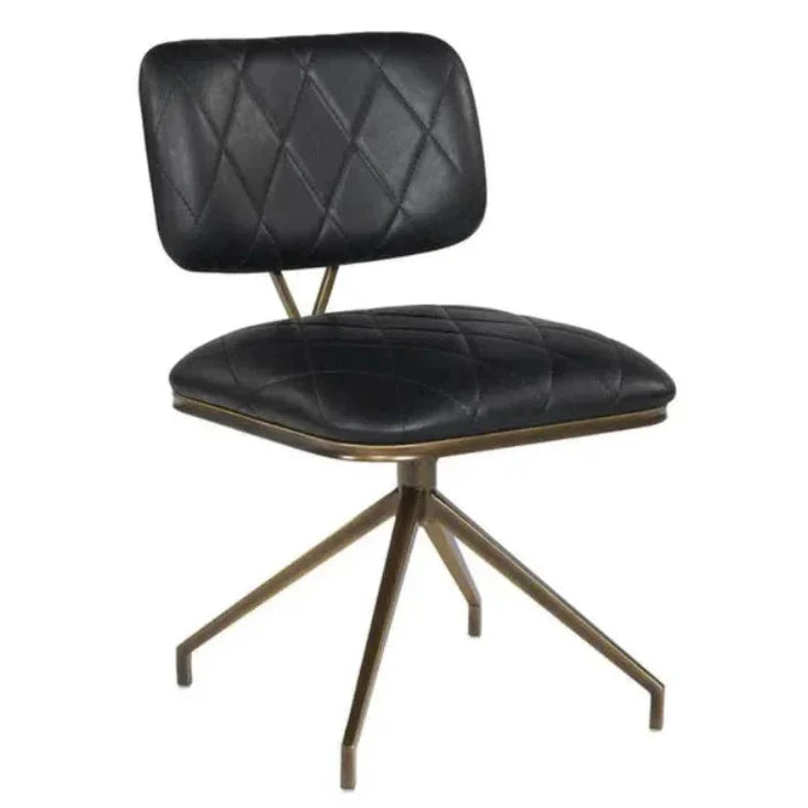 SUNPAN Virtu Leather Swivel Dining Chair 2PC