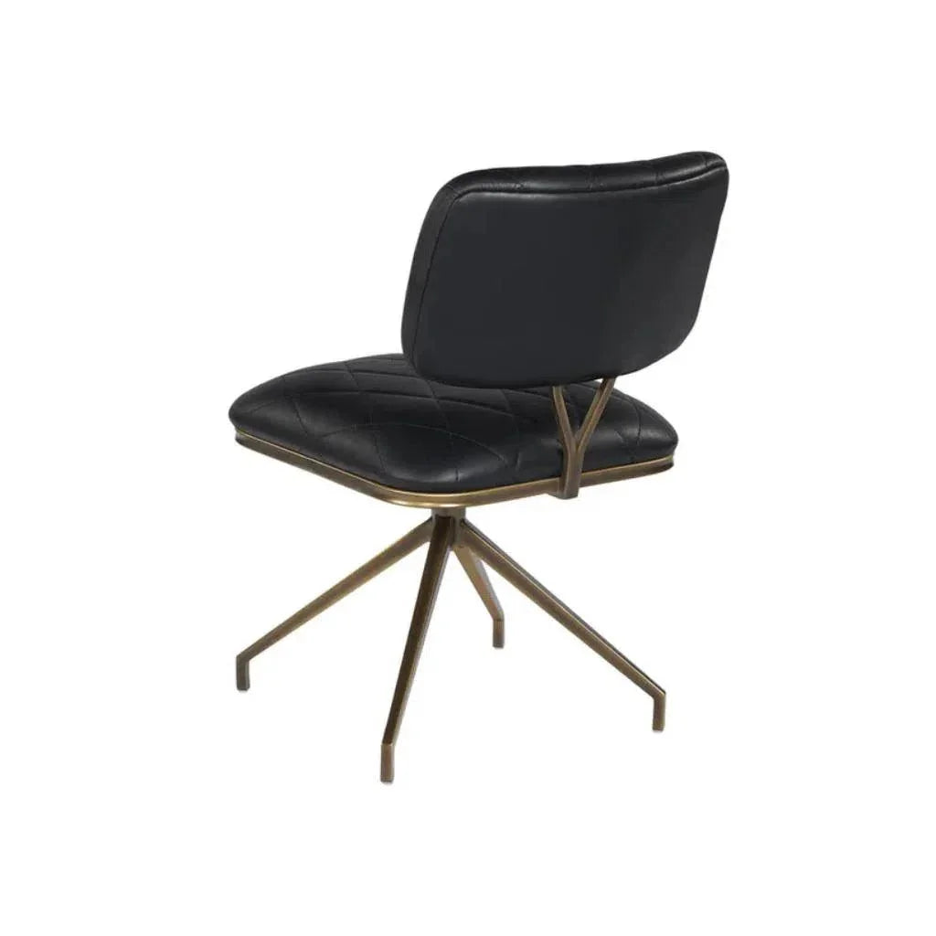 SUNPAN Virtu Leather Swivel Dining Chair 2PC