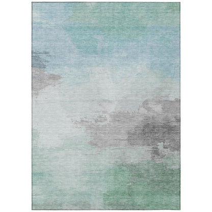 LOOMLAN Rugs Vivara Blue Washable Indoor-Outdoor Rug