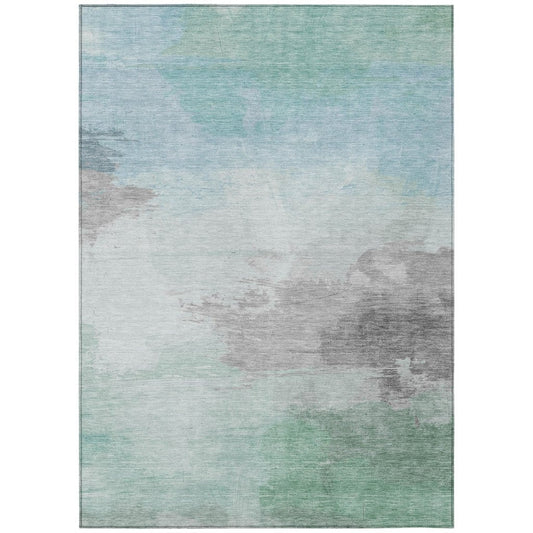 LOOMLAN Rugs Vivara Blue Washable Indoor-Outdoor Rug