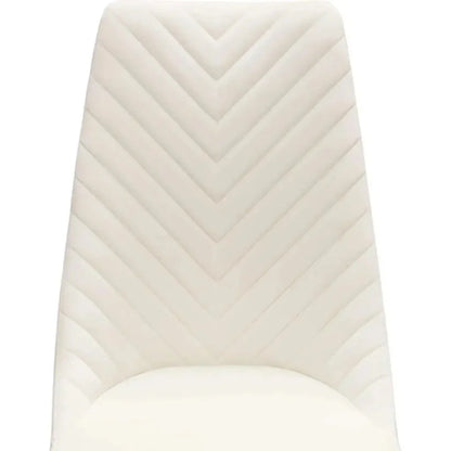 Vogue Set of (2) Dining Chairs Cream Velvet - LOOMLAN - Diamond Sofa - Dining Chairs