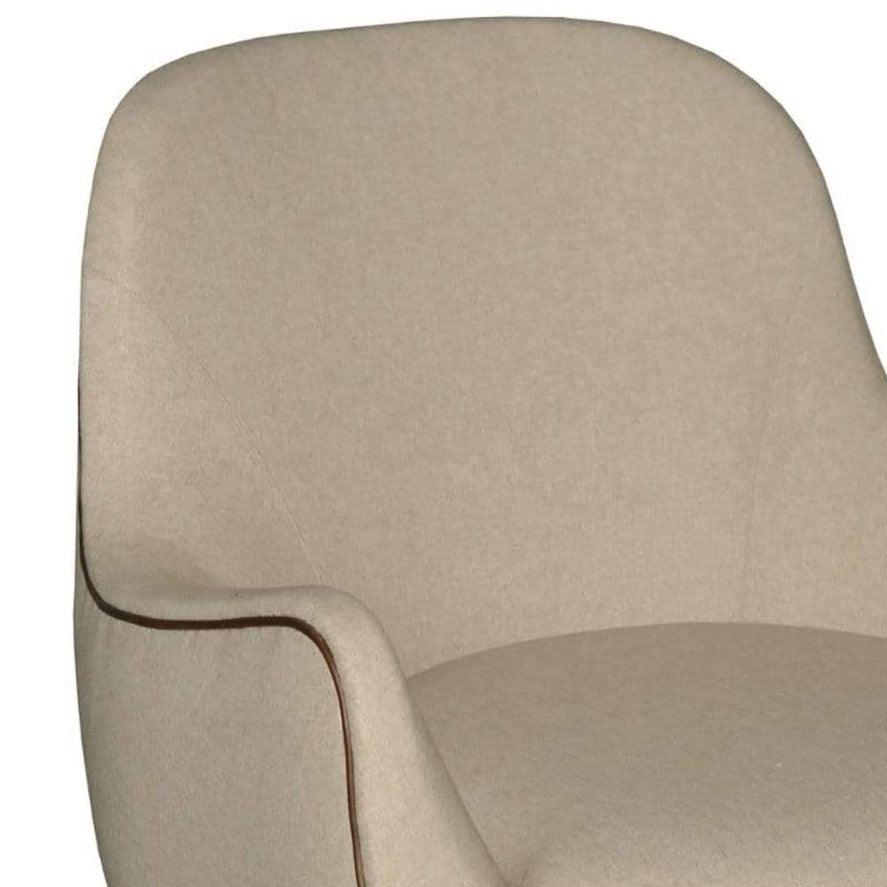 Walnut Brene Oatmeal Swivel Chair - Sideboards and Things Back Type_Tight Back, Brand_Currey & Co, Color_Beige, Color_Taupe, Features_Swivel, Materials_Upholstery, Materials_Wood, Product Type_Club Chair, Upholstery Type_Fabric Blend, Upholstery Type_Leather, Wood Species_Mahogany