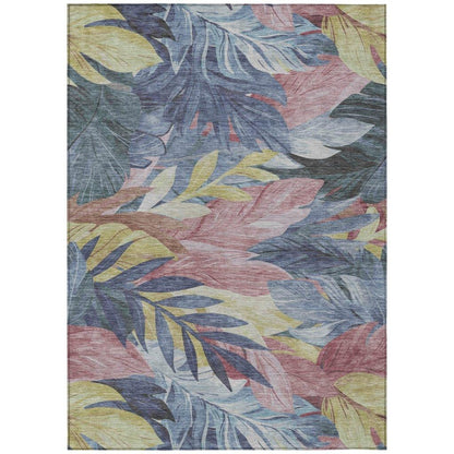 LOOMLAN Rugs Warpella Blue Washable Indoor-Outdoor Rug