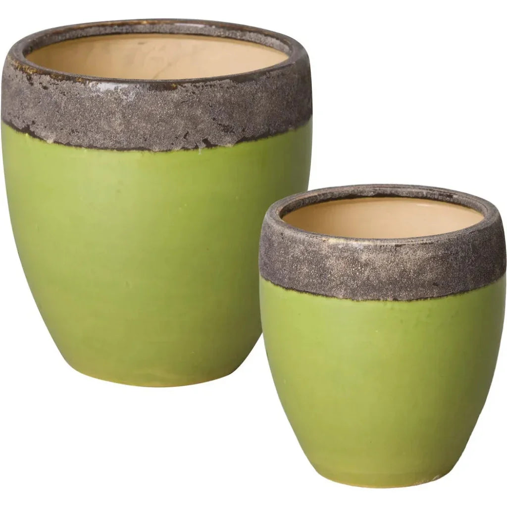 Weather Resistant Ceramic Round Planter