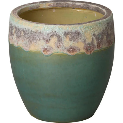 Weather Resistant Ceramic Round Planter