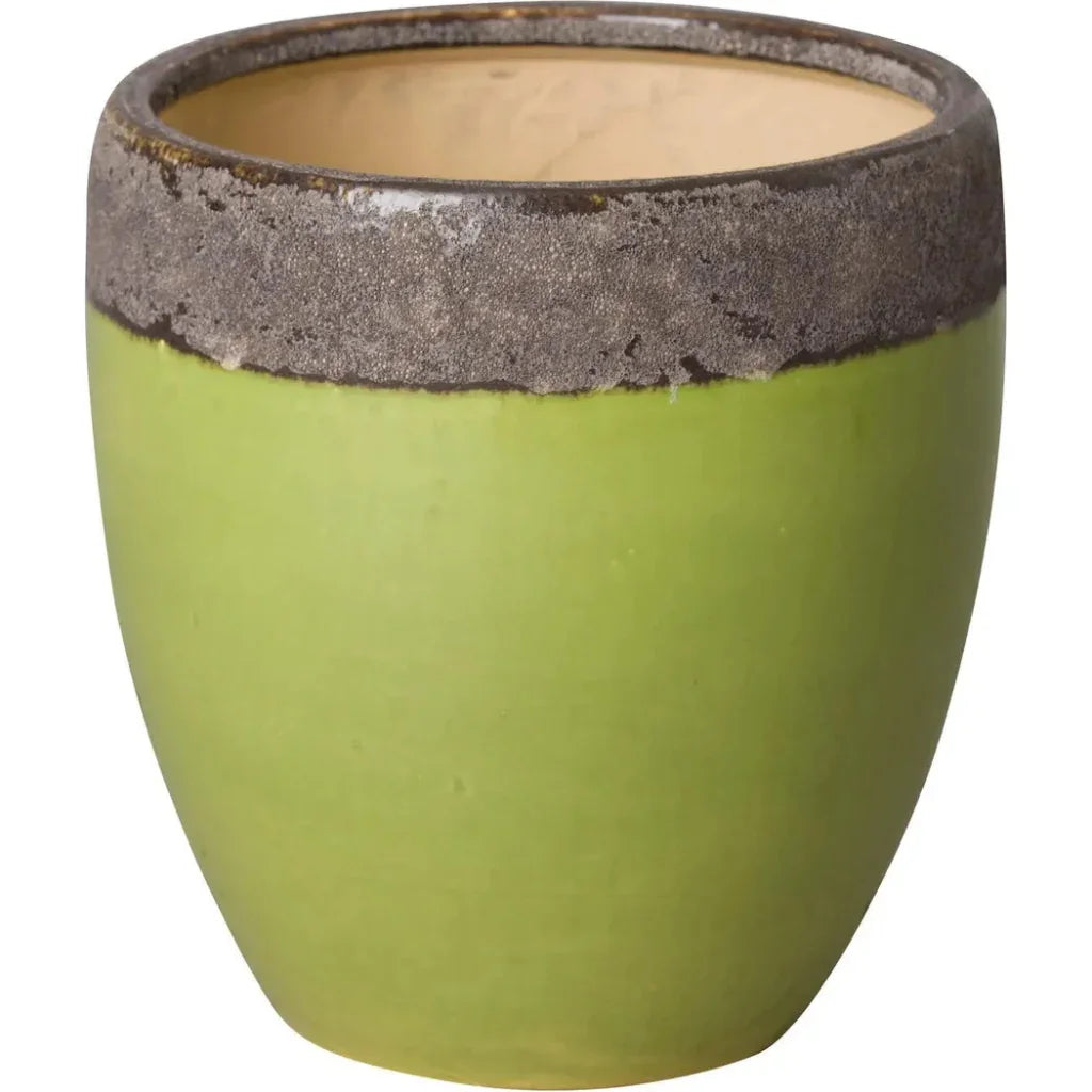 Weather Resistant Ceramic Round Planter