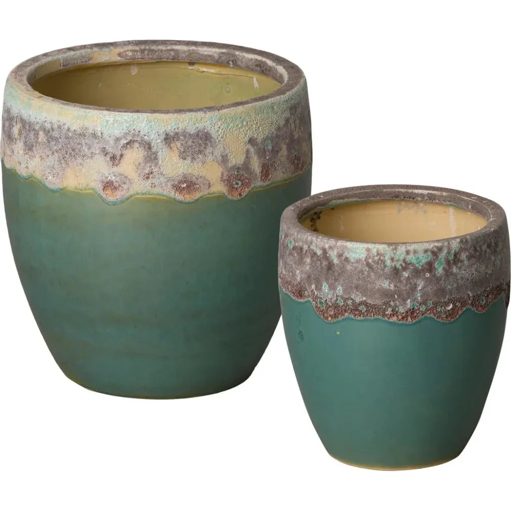 Weather Resistant Ceramic Round Planter