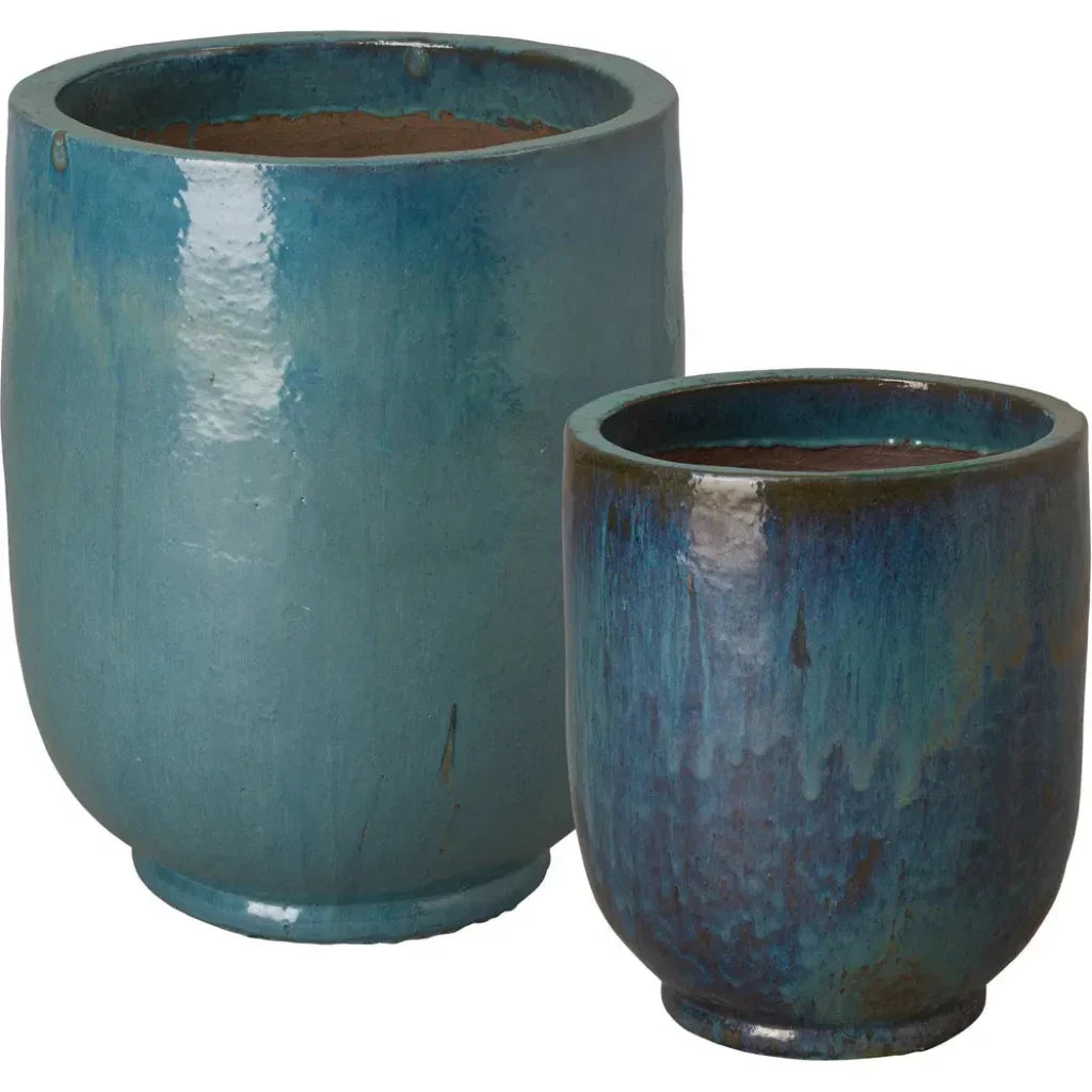 Weather Resistant Round Ceramic Planter