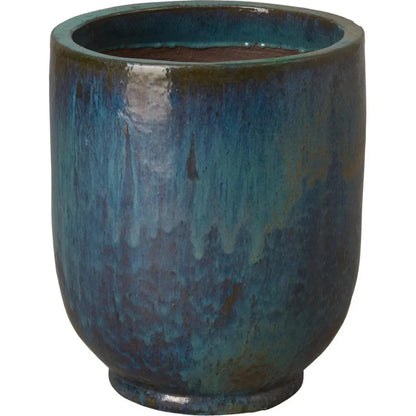Weather Resistant Round Ceramic Planter