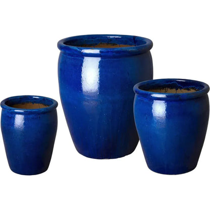 Weather Resistant Round Ceramic Pot