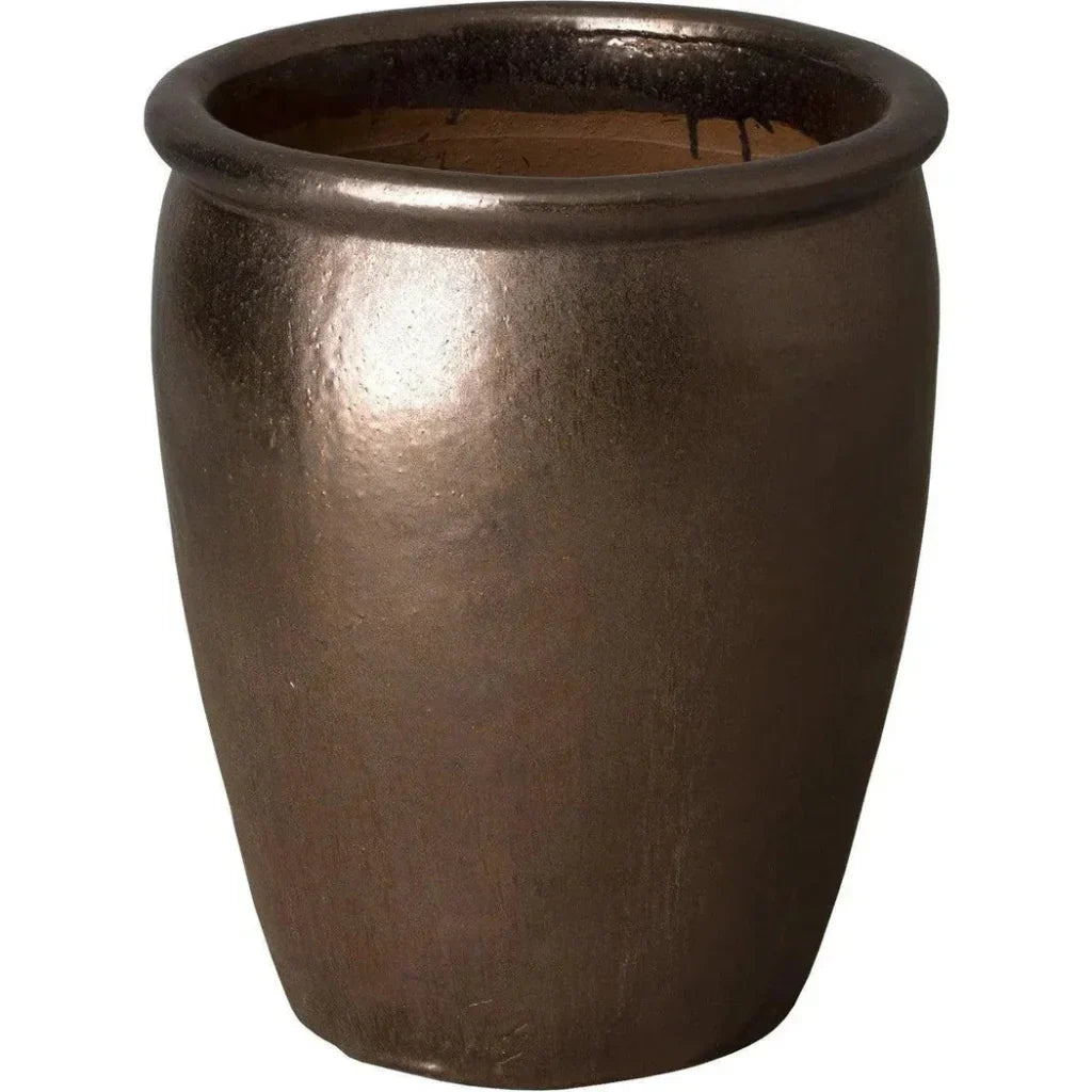 Weather Resistant Round Ceramic Pot