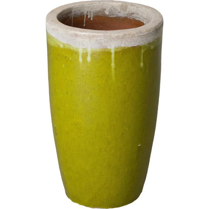 Weather Resistant Tall Round Ceramic Planter - LOOMLAN - Emissary - Planters