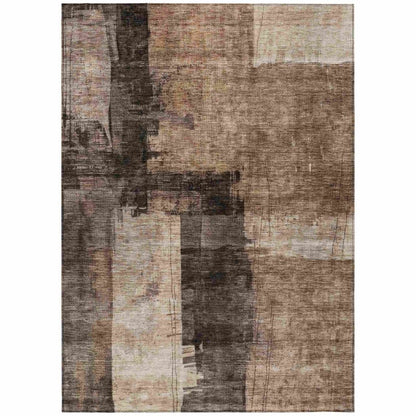 LOOMLAN Rugs Weavira Brown Washable Indoor-Outdoor Rug