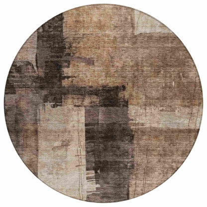 LOOMLAN Rugs Weavira Brown Washable Indoor-Outdoor Rug