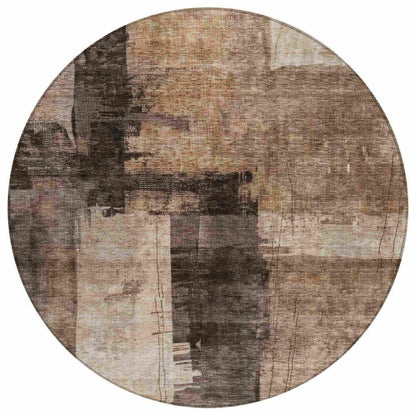 LOOMLAN Rugs Weavira Brown Washable Indoor-Outdoor Rug