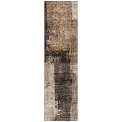 LOOMLAN Rugs Weavira Brown Washable Indoor-Outdoor Rug