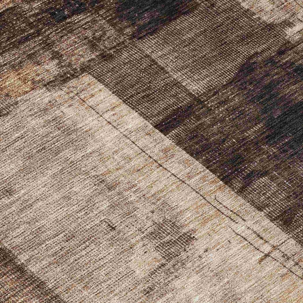LOOMLAN Rugs Weavira Brown Washable Indoor-Outdoor Rug