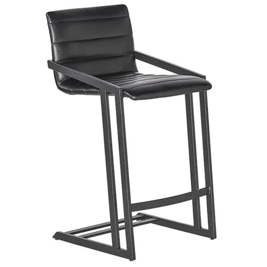 SUNPAN Webber Industrial Chic Leather Counter Stool