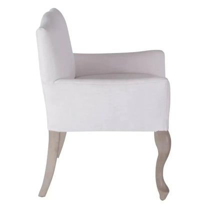 White Dining Armchair Pallais - LOOMLAN - Peninsula Home - Dining Chairs