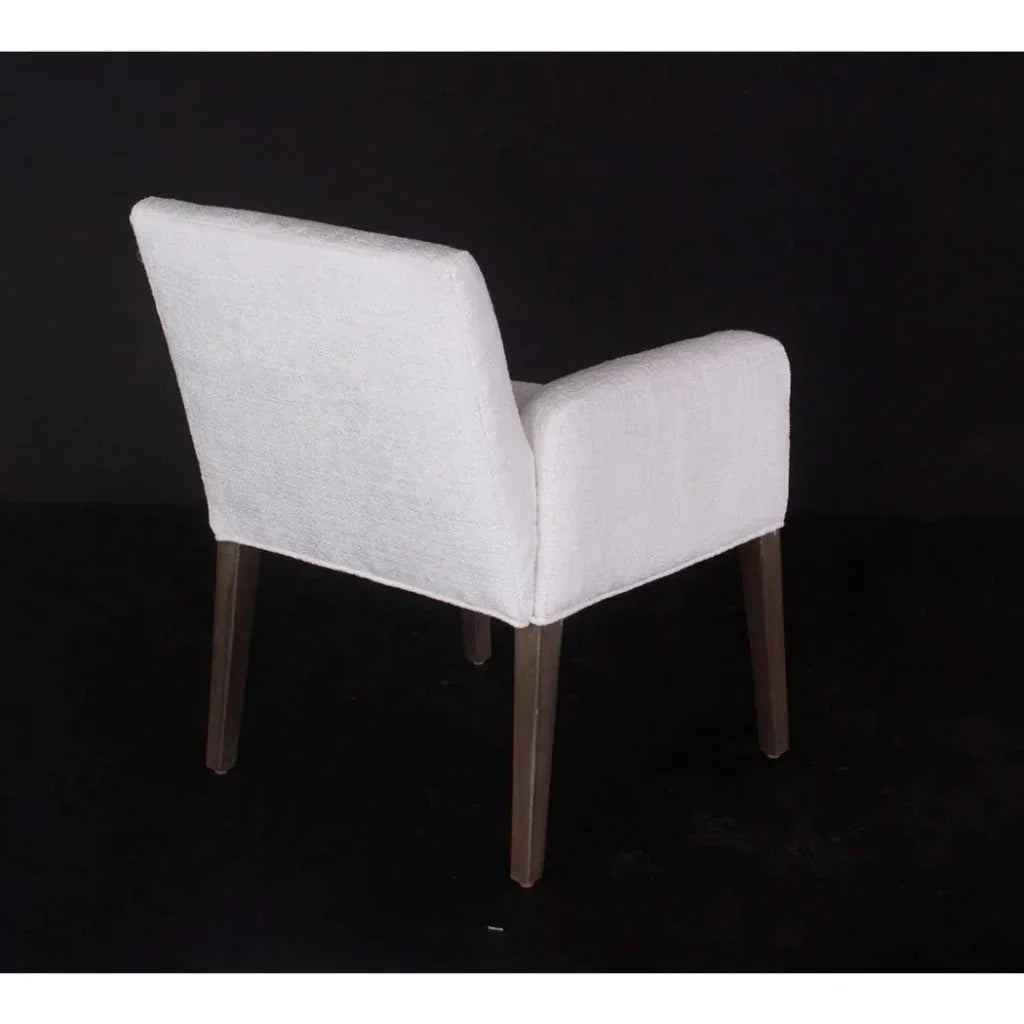White Dining Chair Charly With Arms - LOOMLAN - Peninsula Home - Dining Chairs
