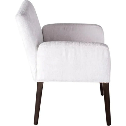 White Dining Chair Charly With Arms - LOOMLAN - Peninsula Home - Dining Chairs