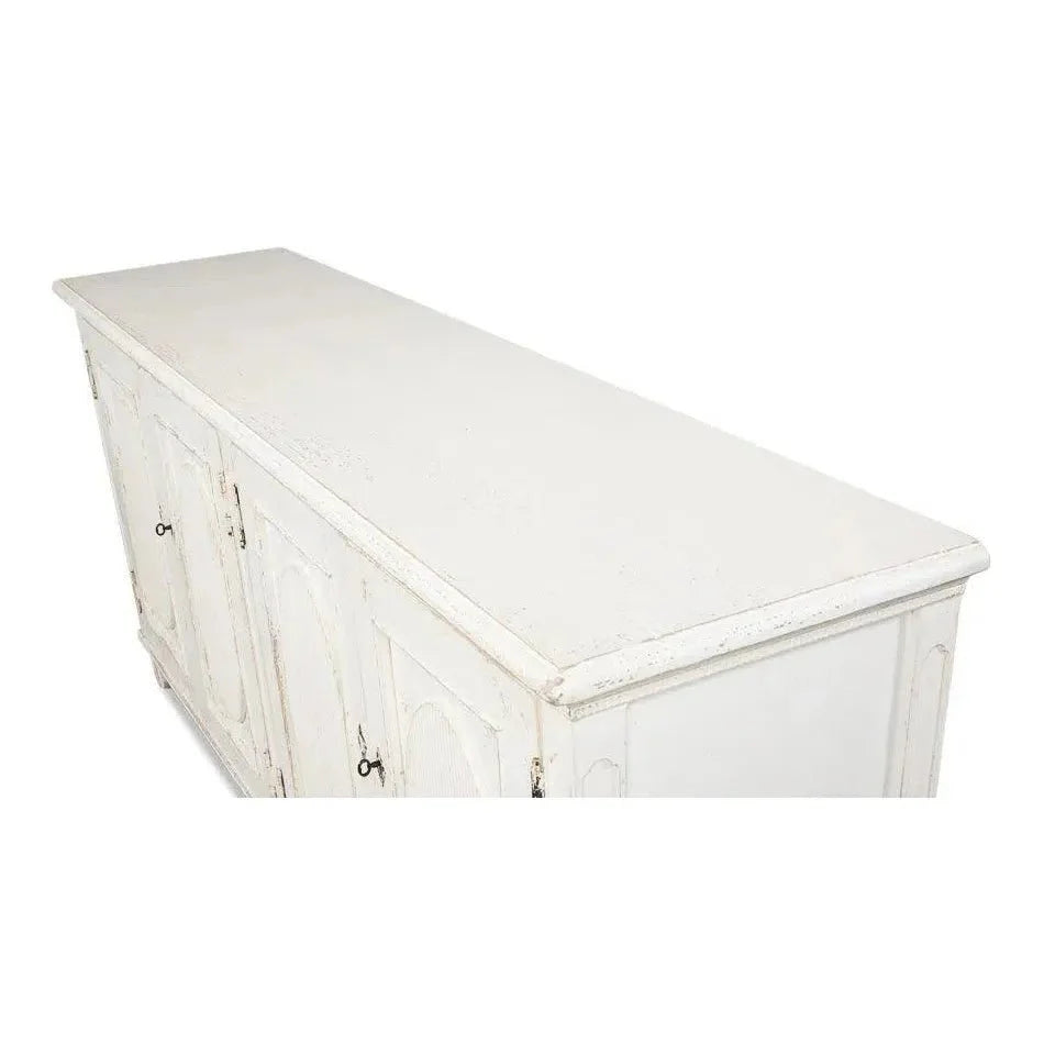 Whitewash Ribbon Sideboard For Living Room - LOOMLAN - Sarreid - Sideboards