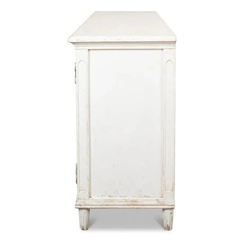 Whitewash Ribbon Sideboard For Living Room - LOOMLAN - Sarreid - Sideboards