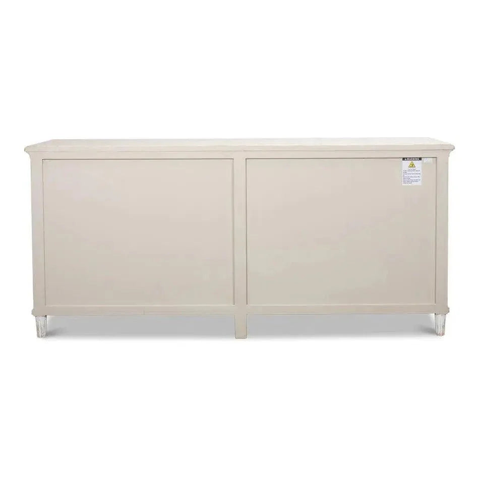 Whitewash Ribbon Sideboard For Living Room - LOOMLAN - Sarreid - Sideboards