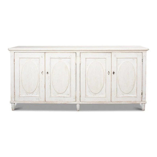 Sarreid Whitewash Ribbon Sideboard For Living Room