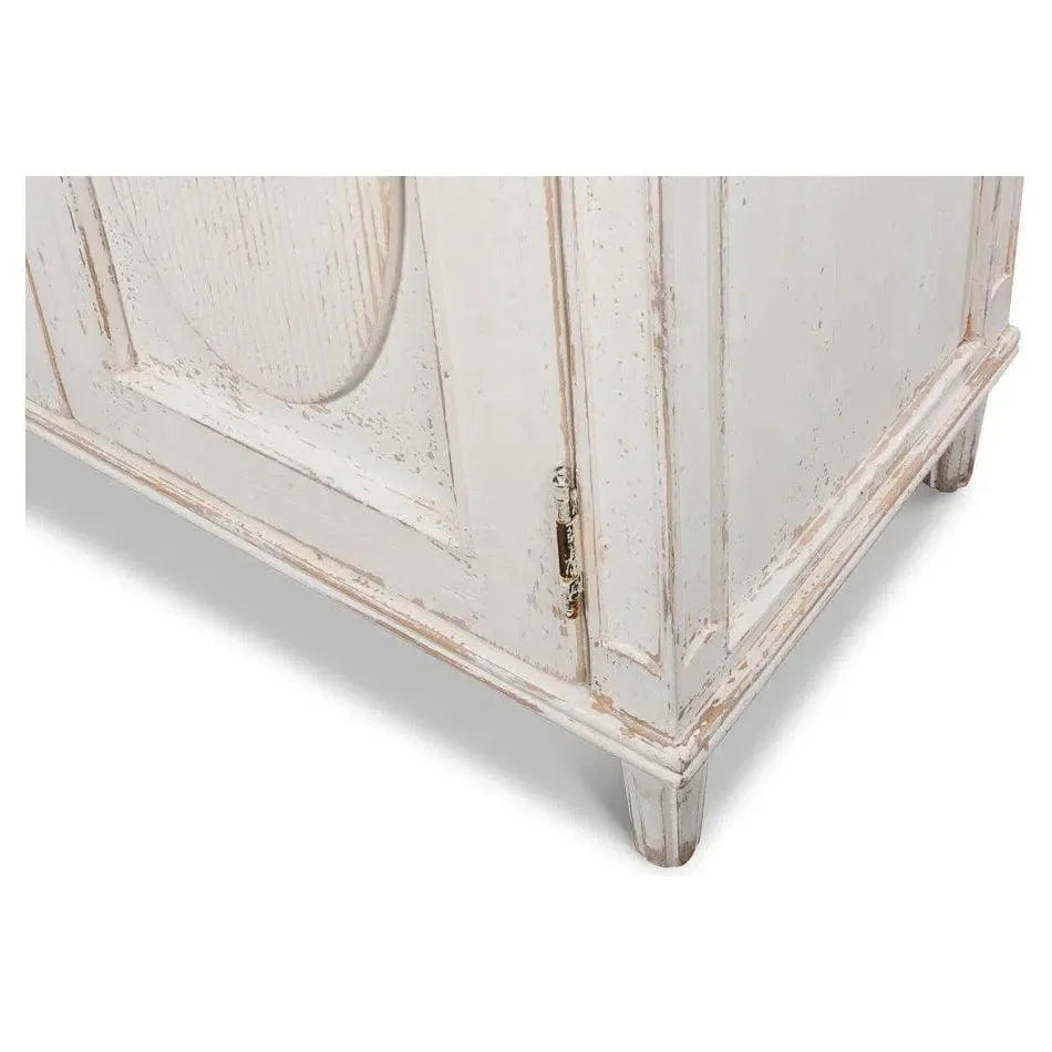 Whitewash Ribbon Sideboard For Living Room - LOOMLAN - Sarreid - Sideboards