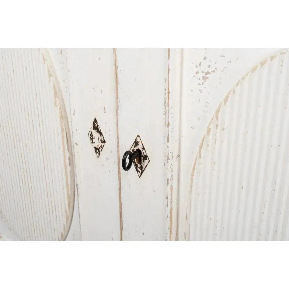 Whitewash Ribbon Sideboard For Living Room - LOOMLAN - Sarreid - Sideboards