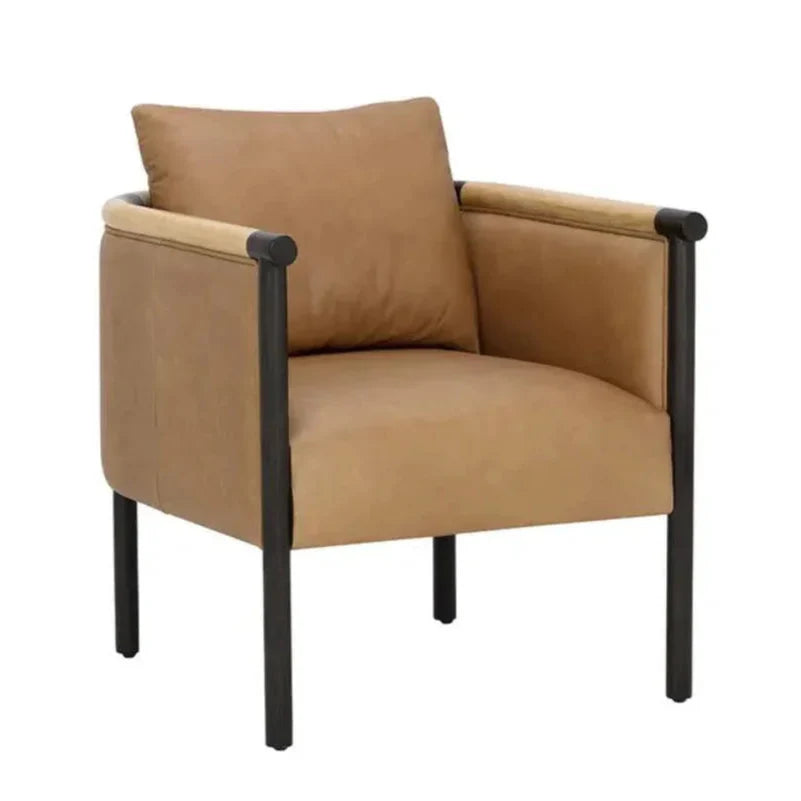 SUNPAN Wilder Leather Two-Tone Armrests Lounge Chair