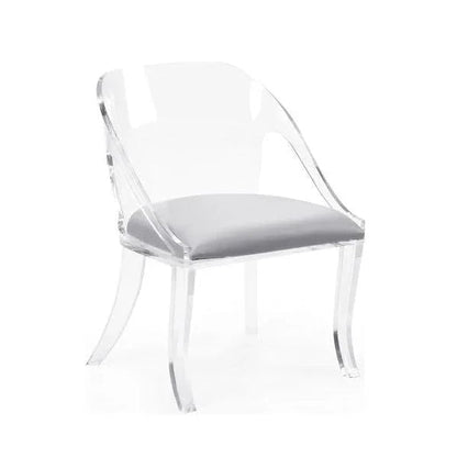 Williams Clear Acrylic Frame Armless Chair - LOOMLAN - Chelsea House - Dining Chairs
